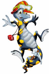 Kurti Karfunkulus lächelt. Er ist eine Eidechse und das Maskottchen des Granatium Radenthein. Kurti Karfunkulus lächelt. Er ist eine Eidechse und das Maskottchen des Granatium Radenthein.